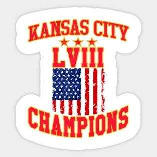 Super Bowl LVIII Champions - Kansas City Chiefs Sticker